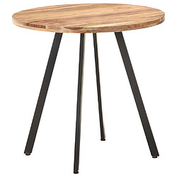 vidaXL Table de salle à manger 80 cm Bois d'acacia solide