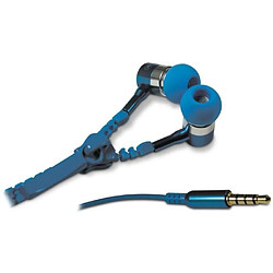 Metronic Ecouteur intra auriculaire style zip avec micro Â– bleu