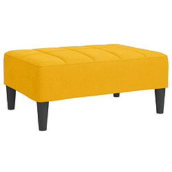 vidaXL Repose-pied Jaune 78x56x32 cm Velours