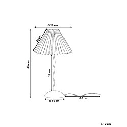 Avis Beliani Lampe à poser en métal blanc et noir JIKAWO