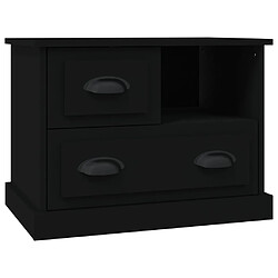 vidaXL Table de chevet noir 60x39x45 cm