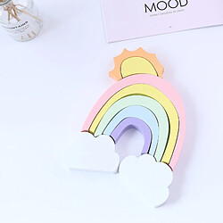 Wewoo Bois Arc-En-Soleil Nuages Piles De Blocs De Musique Chambre Des Enfants Décoration Accessoires De Photographie Rose