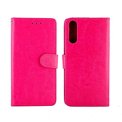 Wewoo Housse Coque Pour Galaxy A70S / A70 Crazy Horse Texture de protection en cuir à rabat horizontal avec support et fentes cartes et portefeuille et cadre photo Magenta