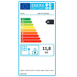 Poêle à granulés de bois 11.9kw blanc - orphee 12 blanc - SUPRA