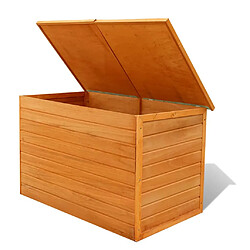 Avis vidaXL Boîte de rangement de jardin 126x72x72 cm Bois