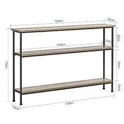 Avis SoBuy FSB49-PZ Table Console Table d’entrée Buffet Bout de Canapé Table d'appoint avec 3 étagères de Rangement