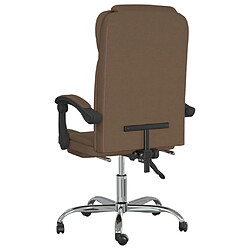 Acheter vidaXL Fauteuil inclinable de bureau Marron Tissu