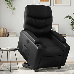 Maison Chic Fauteuil Relax pour salon, Fauteuil inclinable électrique noir similicuir -GKD66565