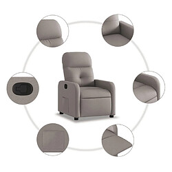 Acheter vidaXL Fauteuil inclinable Taupe Tissu