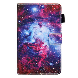 Etui en PU + TPU avec support et porte-carte ciel étoilé pour votre Samsung Galaxy Tab A8 10.5 2021 SM-X200/X205