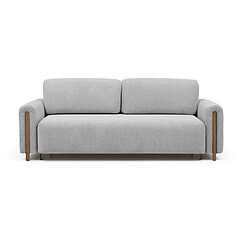 Bestmobilier Glendale - canapé droit 3 places - convertible avec coffre - en tissu bouclette pas cher