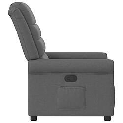 Avis vidaXL Fauteuil inclinable Gris foncé Tissu