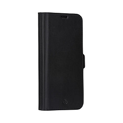 DBRAMANTE1928 Étui pour Apple iPhone 13 Folio 2 en 1 Modèle Lynge en Cuir avec Porte-Cartes Noir