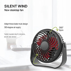 Universal Ventilateur de bureau Petit bureau privé Ventilateur de bureau avec vent fort Fonctionnement silencieux 3 vitesses Portable Mini Fan Bureau Chambre à coucher | pas cher