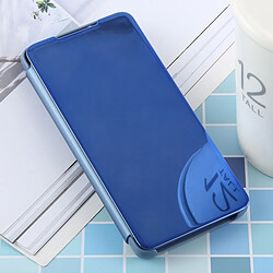 Wewoo étuis en cuir Coque Housse à rabat horizontal PU avec miroir de galvanoplastie pour Galaxy S10 Plus, support (Bleu)