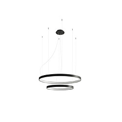 Luminaire Center Suspension LED Rio Aluminium Noir