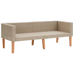 Acheter Maison Chic Salon de jardin 2 pcs avec coussins - Table et chaises d'extérieur - Mobilier/Meubles de jardin Moderne Résine tressée Beige -MN21391