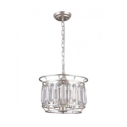 Luminaire Center Suspension en cristal Priscilla Champagne argent