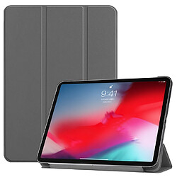 Etui en PU Triple gris pour votre Apple iPad Pro 11-inch (2018)