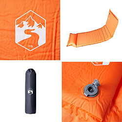 Acheter vidaXL Matelas de camping autogonflant avec oreiller 1 personne orange