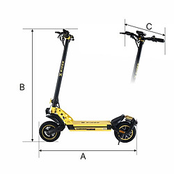 Trottinette Électrique Manta XRIDER F10 Jaune Noir 800 W pas cher