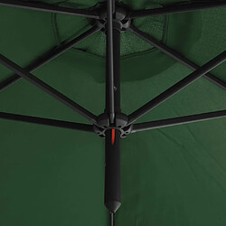 Acheter vidaXL Parasol de jardin double avec mât en acier vert 600 cm