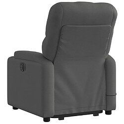 Acheter vidaXL Fauteuil inclinable de massage électrique Gris foncé Tissu