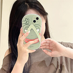 GUPBOO Étui pour iPhone13ProMax Funny Speechless Frog Beye Fun Phone Case Personnalité Anti-chute