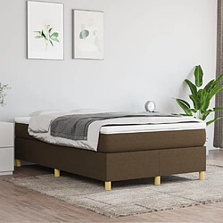 Avis Maison Chic Lit adulte- Lit + matelas,Sommier à lattes de lit et matelas marron foncé 120x190cm tissu -GKD19987