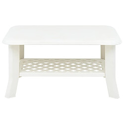 Maison Chic Table basse,Table Console Table d'appoint, Table pour salon Blanc 90 x 60 x 46 cm Plastique -MN70630