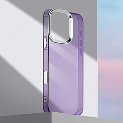 Avis Avizar Coque pour iPhone 16 Pro Souple Design Fumé Contour Caméra Métallisé Violet