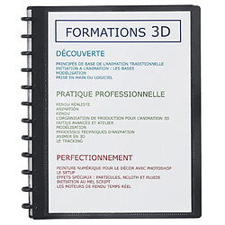 Protège-documents personnalisable Viquel Géode polypropylène opaque A4 30 pochettes noir