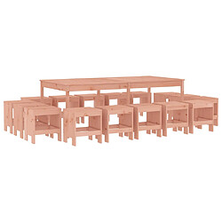 vidaXL Ensemble à manger de jardin 17 pcs bois massif de Douglas