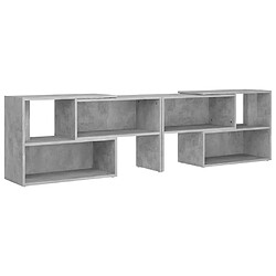 vidaXL Meuble TV Gris béton 149x30x52 cm Bois d'ingénierie