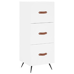 Acheter vidaXL Buffet haut Blanc 34,5x34x180 cm Bois d'ingénierie