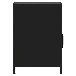 Avis vidaXL Tables de chevet 2 pcs Noir 35x35x51 cm Acier