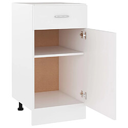 Acheter vidaXL Armoire de plancher à tiroir Blanc 40x46x81,5cm Bois ingénierie