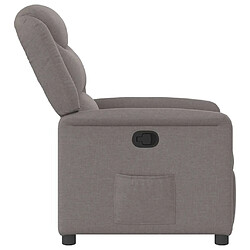 Avis vidaXL Fauteuil inclinable Taupe Tissu