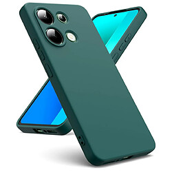 Htdmobiles Coque pour Xiaomi Redmi Note 13 4G - housse etui silicone gel fine + verre trempe - VERT