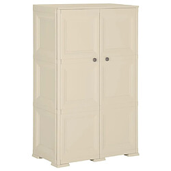 vidaXL Armoire plastique 79x43x125 cm design de bois blanc angora