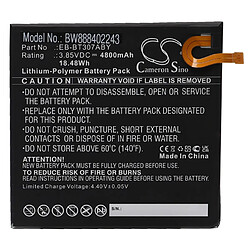 vhbw Batterie compatible avec Samsung Galaxy Tab A 8.4 2020, A 8.4 SM-T307U tablette pad (4800mAh, 3,85V, Li-polymère)