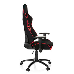 Chaise de bureau gaming / fauteuil gamer LEAGUE PRO I tissu / simili-cuir noir / rouge hjh OFFICE pas cher