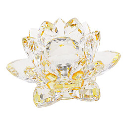 cristal lotus fleur artisanat presse-papiers verre lotus modèle jaune