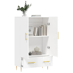 Avis vidaXL Buffet haut blanc 69,5x31x115 cm bois d'ingénierie