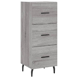 vidaXL Buffet Sonoma gris 34,5x34x90 cm Bois d'ingénierie