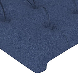 Maison Chic Tête de lit scandinave avec oreilles,meuble de chambre Bleu 83x23x78/88 cm Tissu -MN76090 pas cher