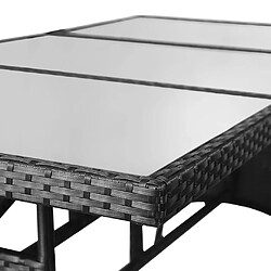 Acheter Maison Chic Table de jardin | Table d'extérieur noir 170x80x74 cm résine tressée -GKD75151