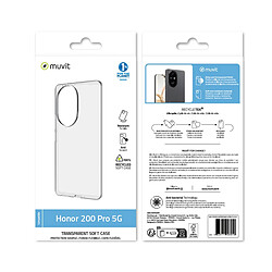 Muvit Coque pour Honor 200 Pro 5G Souple Anti-rayures Transparent