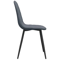 Acheter vidaXL Chaises à manger lot de 4 Gris foncé Velours