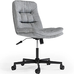 ICONIK INTERIOR Chaise de Bureau Rembourrée - Pivotante - Hera Gris clair